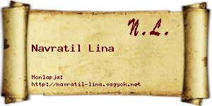 Navratil Lina névjegykártya